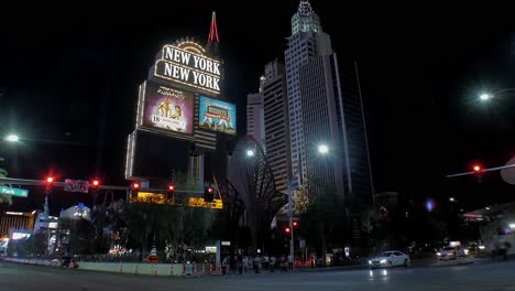 New-York-New-York-Hotel-building-with-cars-and-people-walking-by