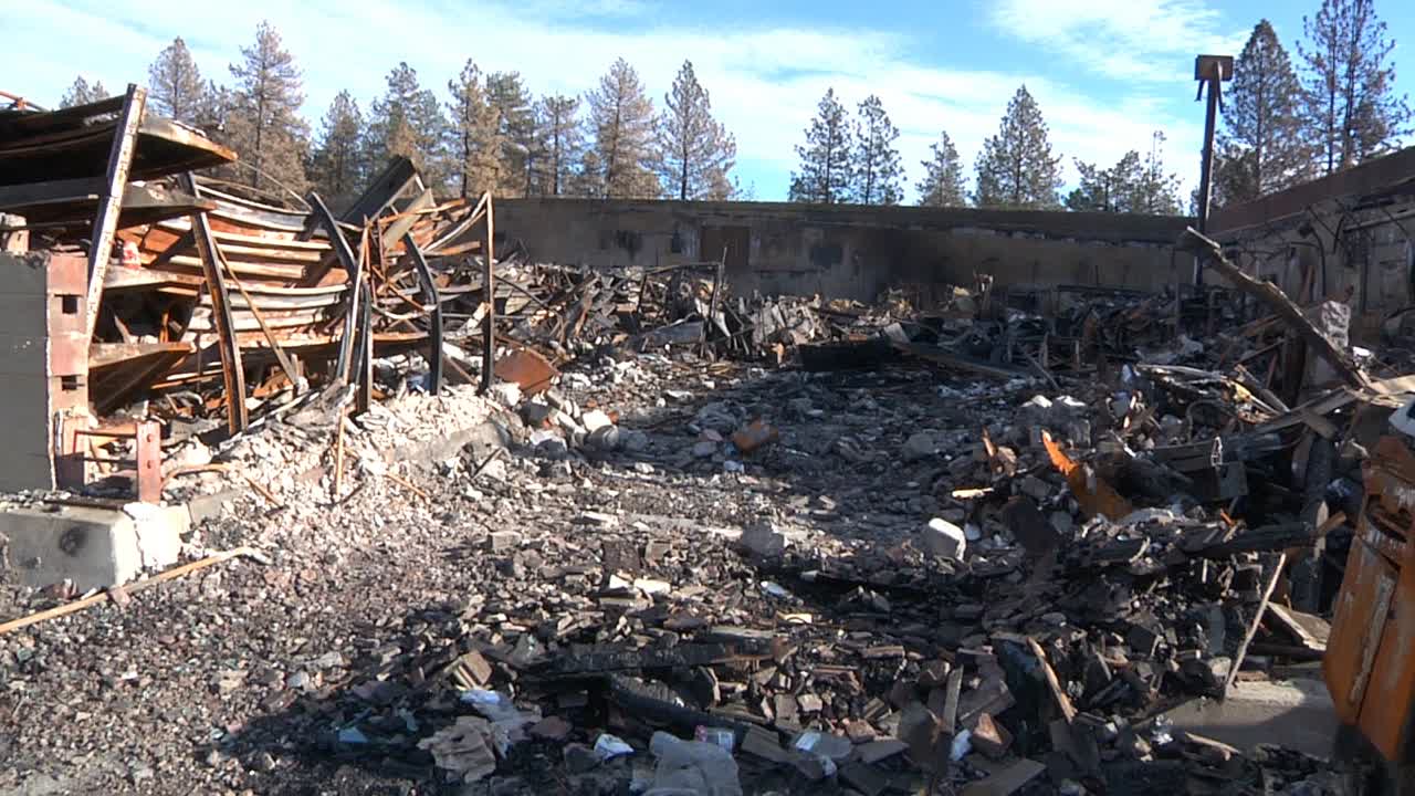 Camp Fire Aftermath Steady Cam Walk Through Burnt Out Rubble Free Stock ...