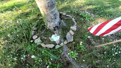 Amerikanische-Flagge-Im-Garden-Of-Remembrance