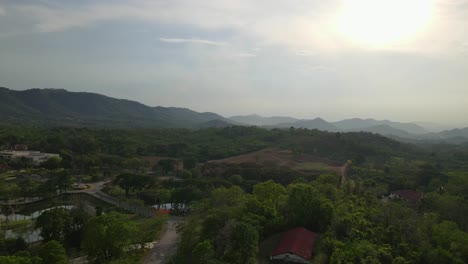 Mountains-and-a-community-university,-Muak-Klek,-Saraburi,-Thailand