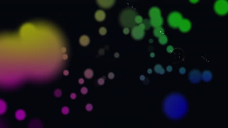 Animation-Von-Bunten-Lichtpunkten-Auf-Schwarzem-Hintergrund