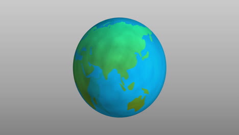 Animation-of-spinning-globe-on-gray-background