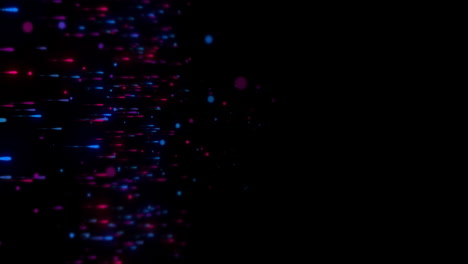 Animation-of-blue-and-red-light-spots-on-black-background