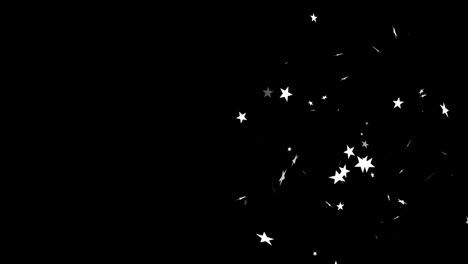 Animation-of-floating-stars-on-black-background