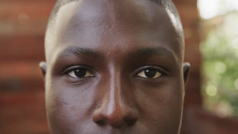 Close-up-of-a-young-African-American-man-with-a-focused-gaze