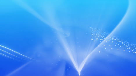 Animation-of-light-spots-and-trails-on-blue-background