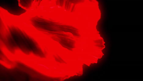 Animation-Leuchtender-Roter-Lichtspuren,-Die-Sich-In-Einer-Nahtlosen-Schleife-Auf-Dunklem-Hintergrund-Bewegen