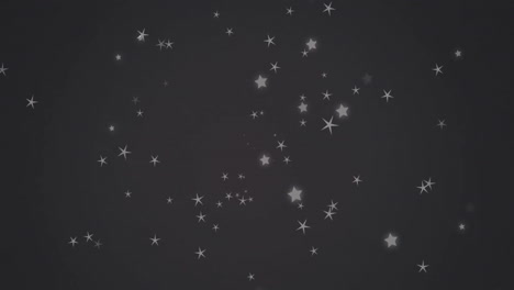 Animation-Von-Weißen-Sternen,-Die-Sich-Auf-Schwarzem-Hintergrund-Bewegen