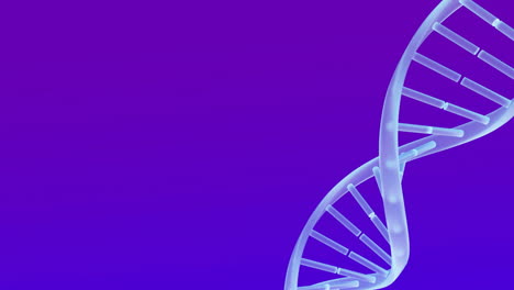 Animation-of-dna-strand-with-copy-space-over-blue-background