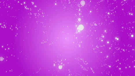 Animation-of-glowing-light-spots-moving-over-pink-background