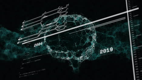 Animation-of-data-processing-and-spinning-brain-over-dna-strand