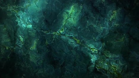 Animation-of-green-liquid-shapes-moving-on-black-background