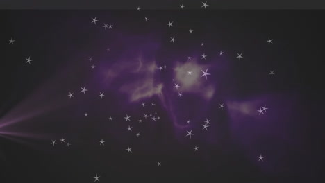 Animation-Von-Sternen-Und-Lichtspuren-Auf-Schwarzem-Hintergrund