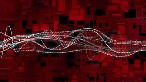 Animation-of-white-lines-moving-over-red-shapes