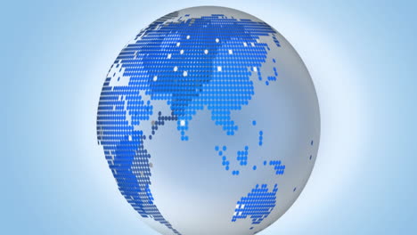 Animation-Eines-Sich-Drehenden-Globus-Auf-Blauem-Hintergrund