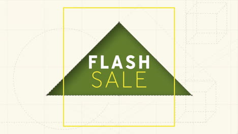 Animation-Des-Flash-Sale-Textes-über-Musterhintergrund