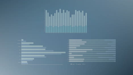 Animation-Von-Diagrammen-Und-Datenverarbeitung-Auf-Blauem-Hintergrund