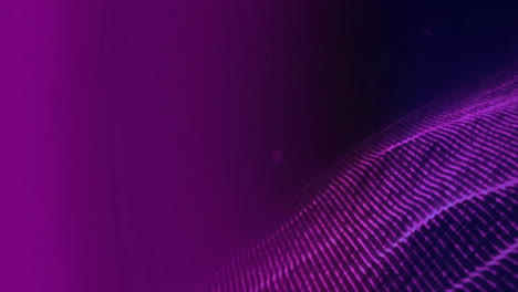 Animation-of-glowing-mesh-of-light-spots-over-purple-background