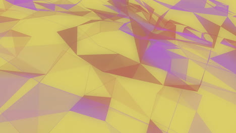 Animation-of-colourful-shapes-on-yellow-background