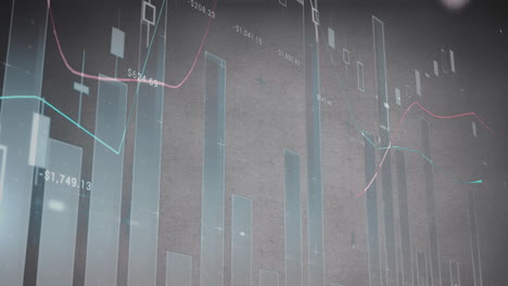 Animation-Der-Finanzdatenverarbeitung-Auf-Dunklem-Hintergrund