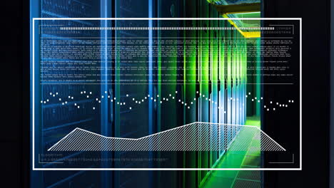 Animación-Del-Procesamiento-De-Datos-Y-Diagrama-Sobre-La-Sala-De-Servidores