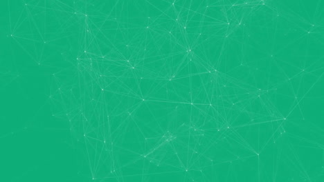 Animation-of-network-of-connections-on-green-background