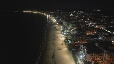 sunset-on-Canasvieiras-beach,-capital-Florianópolis,-Brazil