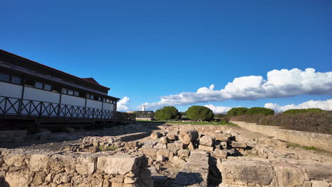 Exterior-view-of-a-historical-building-in-Pafos,-Cyprus