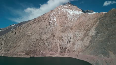 artificial-reserve-The-El-Yeso-reservoir,-Cajon-del-Maipo,-country-of-Chile