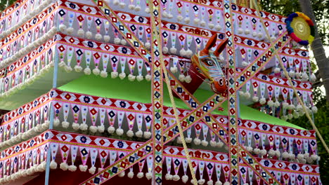 Festival-Del-Templo-Hindú-Carrozas-En-Kerala.india