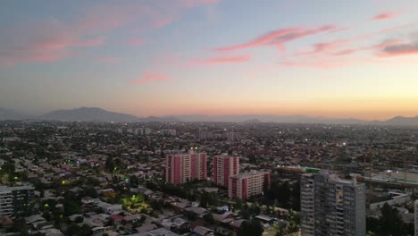 sunset-with-residential-buildings-in-the-commune-of-Florida,-country-of-Chile