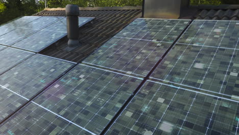 Futuristic-data-and-electricity-moving-on-solar-panels-on-a-smart-home-roof