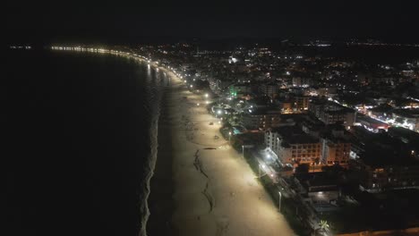 Noche-En-Las-Playas-De-Canasvieiras,-Florianópolis,-Brasil.