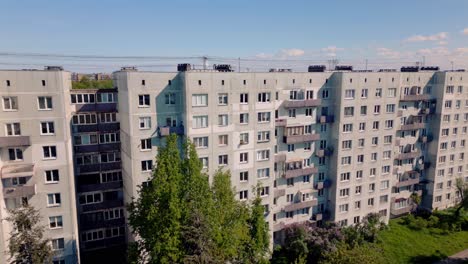 Rise-from-concrete-prefab-apartment-blocks-to-skyline-of-Eastern-European-suburb