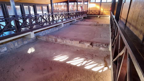 Interior-view-of-an-excavation-site-inside-a-historical-structure-in-Pafos,-Cyprus