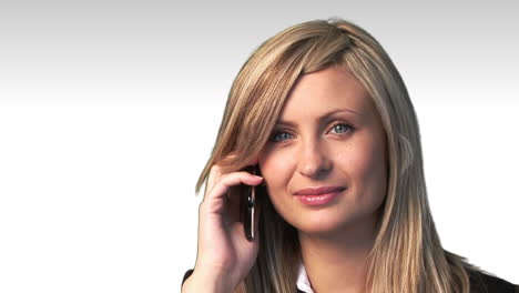 Geschäftsfrau-Die-Einen-Telefonanruf-Tätigt