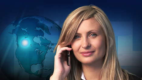 Geschäftsfrau-Die-Einen-Telefonanruf-Tätigt