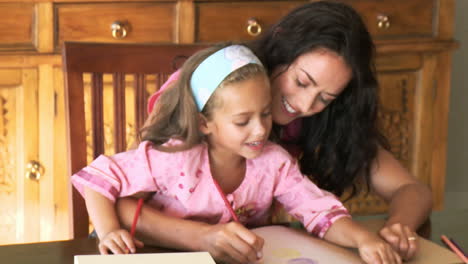 Mother-painting-with-her-daughter