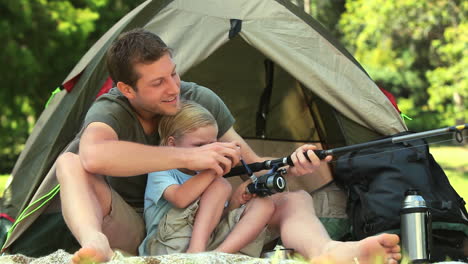 -Little-boy-learning-to-fish