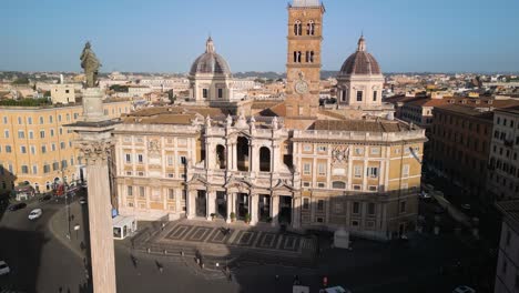 Forward-Aerial-Establishing-Shot-Reveals-Papal-Basilica-of-Santa-Maria-Maggiore