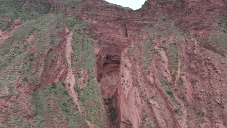 Garganta-del-Diablo,-Natural-formation-in-reddish-sedimentary-rock,-Salta-Province,-Argentina