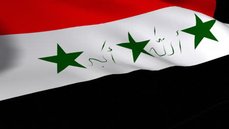 3D-Darstellung-Der-Irakischen-Flagge
