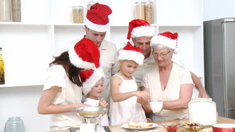 Family-doing-their-Christmas-baking-at-home