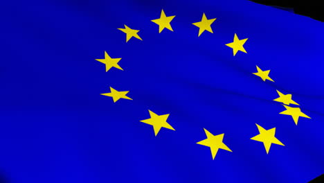 3D-Darstellung-Der-EU-Flagge