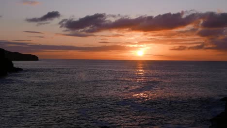 Sun-setting-over-the-sea.-Cornwall.-UK