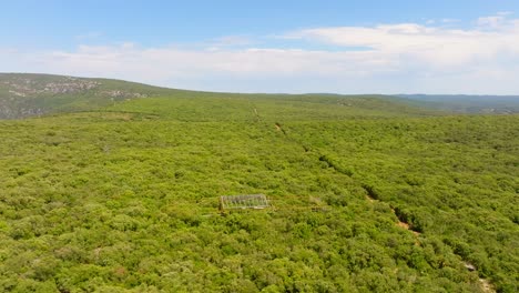 Aerial-view-of-open-air-laboratory-at-Puéchabon-shows-a-vast,-diverse-research-landscape