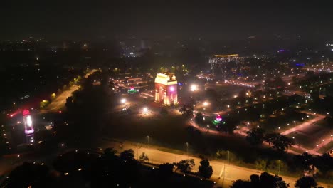 The-India-Gate-is-a-war-memorial-located-near-the-Kartavya-path-on-the-eastern-edge-of-the-"ceremonial-axis"-of-New-Delhi