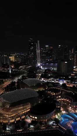 Wunderschön-Beleuchtete-Lichter-Der-Stadt-Im-Marin-Bay-Sands-Gebiet-In-Singapur