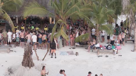 Cultural-Performance-by-Local-Africans-on-Zanzibar-Island,-Tanzania,-Aerial