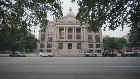 Toma-Gran-Angular-Del-Palacio-De-Justicia-De-1910-En-El-Centro-De-Houston,-Texas.